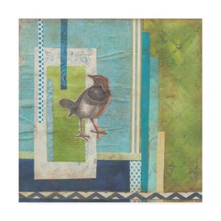 Trademark Fine Art June Erica Vess 'Avian Scrapbook I' Canvas Art, 24x24 WAG01683-C2424GG